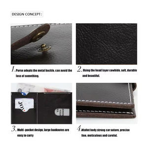 Cartera de Cuero Ligera y Elegante con Cierre de Botón Antirrobo, Larga, Moderna y Versátil, Accesorio de Viaje - Product Image 6