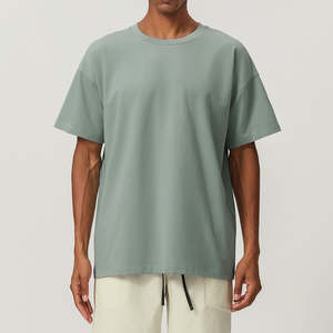 เสื้อยืดแฟชั่นใหม่ล่าสุด สกรีนโลโก้ได้ แขนสั้น ทรงโอเวอร์ไซส์ ผ้าถัก เป็นมิตรต่อสิ่งแวดล้อม ใส่ได้ทั้งชายและหญิง แห้งเร็ว เหมาะสำหรับออกกำลังกาย - Product Image 1