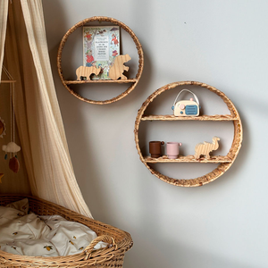 Estante redondo de jacinto de agua hecho en Vietnam material ecológico utilizado para decoración del hogar estante de almacenamiento al por mayor - Product Image 4