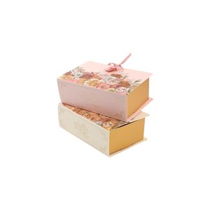 Boîte à dragées de mariage personnalisée de luxe TH CBB-584, en forme de livre, imprimée de fleurs, réutilisable, avec fermeture magnétique, en carton recyclé - Product Image 6