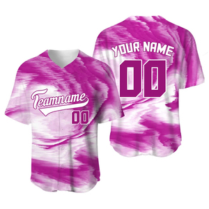 Tie Dye Chemises de baseball personnalisées Vêtements d'entraînement d'équipe pour enfants Impression par sublimation Vêtements de sport à séchage rapide Maillot uniforme de baseball - Product Image 4
