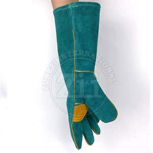 Gants de soudage en cuir de qualité supérieure avec doublure en polaire Protection contre les éclaboussures de métal fondu pour le soudage MIG/TIG - Product Image 3