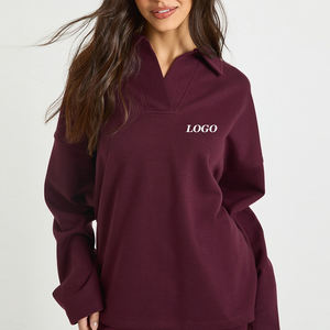 Sweat-shirt à manches longues pour femmes, à porter toute la journée, offrant un toucher doux et une entretien facile pour l'hiver, tendance pour les occasions décontractées en plein air - Product Image 1