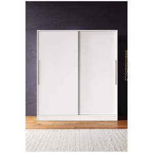 Armario Moderno Deslizante Blanco Zambak con 11 Estantes y 2 Cajones, Diseño con Barra para Colgar, Ideal para Espacios Reducidos en Apartamentos y Dormitorios - Product Image 3