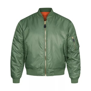 Hot sales 2024 premium stylish <b>flight</b> classic bomber <b>jacket</b> with ribbed collar hem and sleeve cuff - Product Image 1