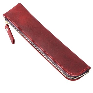 Estuche para lápices de cuero genuino hecho a mano, ecológico, de gran capacidad, estilo vintage retro, con cremallera, para la escuela y la oficina. - Product Image 6