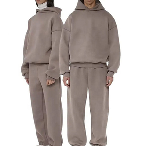 Ensemble de survêtement en coton de haute qualité personnalisé pour homme, comprenant un sweat à capuche oversize et un pantalon de jogging, effet délavé à l'acide, ensemble 2 pièces - Product Image 2