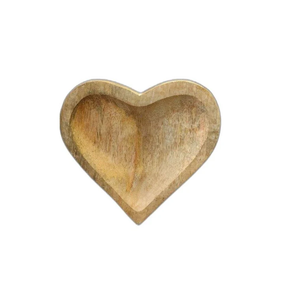 Bol à fromage en bois de grande taille Vaisselle de qualité supérieure Ustensiles de cuisine Bol à dessert fait à la main en forme de cœur de couleur marron - Product Image 1