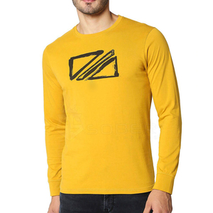 T-shirt uni de haute qualité à séchage rapide à manches longues T-shirt à coupe régulière 180 grammes T-shirt vierge pour hommes - Product Image 1