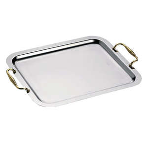 Plateau de service en acier inoxydable Plateau design fait main de qualité supérieure Plateau à chocolat en métal poli brillant à chaud - Product Image 3