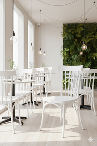 Wholesale Modern <b>White</b> Plastic Windsor <b>Chair</b> Durable Solid Back Seating for Outdoor Villa <b>Bedrooms</b> Apartments Hotels Weddings - Product Image 3