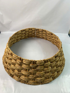 Collar de Árbol de Navidad Tejido de Jacinto de Agua Marrón Natural para Acción de Gracias, Halloween y Navidad - Product Image 4