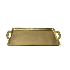 Bandeja de lujo con asa Frutas Aperitivos Plato para servir galletas Bandejas decorativas para servir bodas Logotipo personalizado Imprimir artesanías de metal - Product Image 2