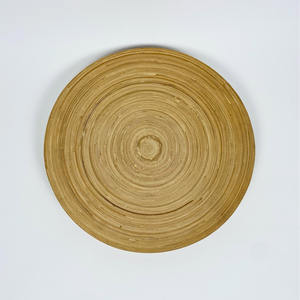 Platos de bambú hechos a mano sostenibles hechos a mano, plato de comida barato para servir, decoración de mesa de comedor - Product Image 2