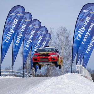Werbeflagge mit individuell bedruckter Feder für Außenwerbung, Federflagge für Polen, Federflagge mit Swasser - Product Image 3
