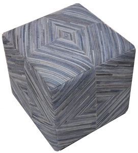 Puf de cuero de diseño 2023, silla de moda de cuero reciclado sostenible para sala de estar, escuela o apartamento - Product Image 4