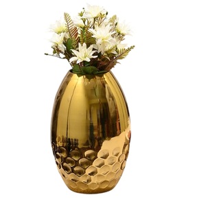 Florero de hierro de Metal dorado de primera calidad, diseño atractivo, mesa de comedor, maceta decorativa para boda, flor de boda Premium - Product Image 6
