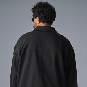 Veste de streetwear pour hommes coupe-vent surdimensionné à la mode avec fermeture éclair et poches, veste décontractée légère et élégante - Product Image 6