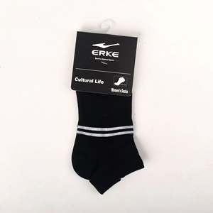 ERKE Women's Flat Ankle Sports <b>Socks</b>-<b>Black</b> Size 3 12325212077-003 - Product Image 2