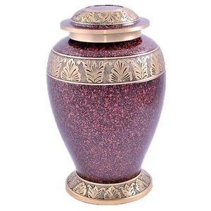Belle urne funéraire décorative en métal massif commémoratif pour adultes hommes femmes grandes urnes funéraires en laiton pour cendres humaines - Product Image 2
