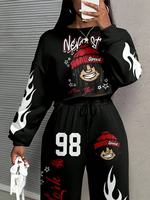 Ensemble de survêtement unisexe personnalisé en coton 100 % écoresponsable, coupe oversize, couleur unie, effet délavé, pour femme, idéal pour l'hiver et le streetwear