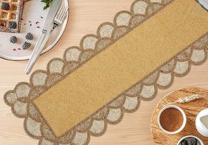 Christmas Decorative and Leaves Design Beaded <b>Runner</b> Placemat <b>Dining</b> <b>Table</b> Fancy Mat Handmade Decorative <b>Runners</b> for Wedding - Product Image 5