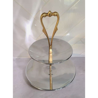 Nieuwe Aanwinst Modern Stijlvol Design Ecologisch Hoogwaardig Metalen Taartplateau Michael Aram Hydrangea 2-Laags Dessertplateau