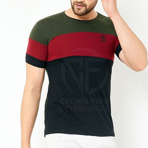 Camiseta de manga corta de algodón 100% para hombre de secado rápido y duradera con diseño de cuello redondo para uso al aire libre Color sólido - Product Image 1