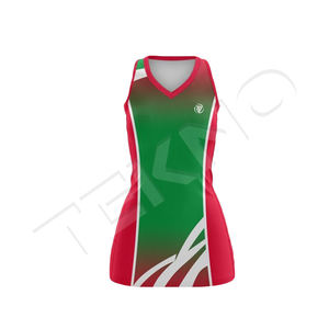 Lightweight Mesh Panels Women's Performance <b>Netball</b> Uniform Dress Wholesale - Product Image 4