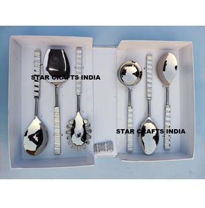 Ensembles de couverts décoratifs en métal avec des conceptions complexes pour des dîners à thème Minimaliste moderne Passe au lave-vaisselle - Product Image 1