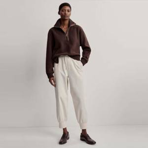 Jersey de lana con media cremallera para mujer, chaqueta acogedora cálida y elegante, perfecta para uso diario y al aire libre - Product Image 1