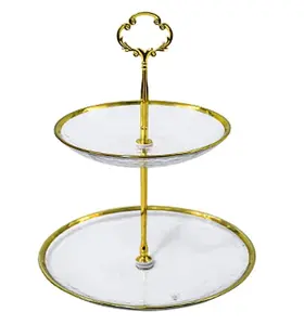 Premium Kwaliteit Cake Tools Staan 2 Tier Marmeren Cake Stand Fruit Handgemaakte Designer Cake Stand Export Door Ambachtelijke N Creatie