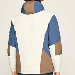 Veste coupe-vent à capuche avec fermeture éclair, patchwork, blocs de couleur, logo personnalisé, imperméable, respirante, vêtements pour hommes, vente chaude - Product Image 5