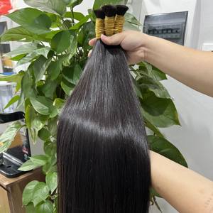 Mic Hair Vente en gros Cheveux noirs longs et droits en vrac Cuticules alignées Cheveux humains vietnamiens 100g Toutes les couleurs conviennent - Product Image 1