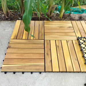 Loseta de Madera de Acacia para Terraza MPS FLOO546, 300x300 mm, Doble Color, Acabado Mate, Diseño Contemporáneo, Impermeable para Exteriores - Product Image 4