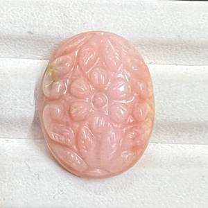 Art moghol fait à la main sculpté pierre précieuse opale rose forme ovale naturelle effet de changement de couleur beau pour les utilisations de bijoux produit en vrac - Product Image 1