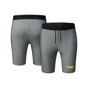Short de fitness pour homme Logo personnalisé Respirant Tatting Drawstring Solid Sporty Nonwoven pour les vêtements de sport d'été Hot OEM ODM services - Product Image 6