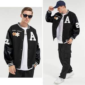 2025 New OEM 100% High Quality Varsity <b>Jacket</b> <b>Men</b> High School Letterman Bomber Style Fleece <b>jacket</b> - Product Image 4