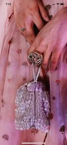 Latest 2024 Clutch Drawstick <b>Potli</b> Handbag Indian Embroidered Handmade Latest Designed <b>Potli</b> <b>Bag</b> for Indian Wedding Women's <b>Bags</b> - Product Image 3