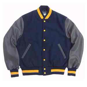 Veste universitaire en toile de polyester/coton pour homme, personnalisée avec broderie OEM, à capuche, matelassée, respirante, pour l'hiver - Product Image 1