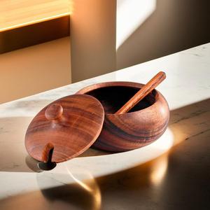 Tazón de condimentos de Diseño Artesanal de calidad superior con tapa y cuchara para ocasiones de fiesta para exportar desde la India - Product Image 5