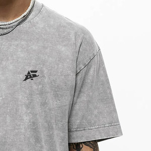 Créez votre propre logo sur des t-shirts délavés pour hommes, vêtements décontractés, dernières tendances en matière de t-shirts délavés pour hommes - Product Image 4