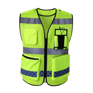 Chaleco DE SEGURIDAD reflectante de alta visibilidad con cremallera frontal y logotipo personalizable Ropa DE SEGURIDAD reflectante - Product Image 2