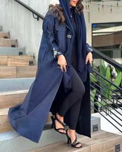 Latest Design Turkey Dubai Solid Color Long Silk Anti-Wrinkle Prayer Friendly Stylish Comfortable Modern <b>Women</b> <b>Abaya</b> - Product Image 5