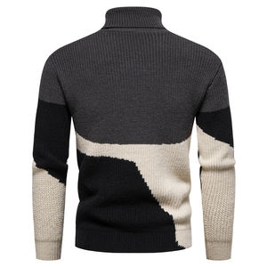 Men Ribbed Turtleneck <b>Sweater</b> Modern Style Winter Knitwear Factory Price - Product Image 4