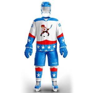 ชุดยูนิฟอร์มฮอกกี้น้ำแข็งโพลีเอสเตอร์ 100% ขายส่ง รุ่นล่าสุดสำหรับผู้ใหญ่ รับผลิตตามสั่ง บริการ OEM กันน้ำ พร้อมสกรีนโลโก้ - Product Image 6