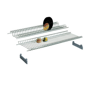 Mensole Portapiatti Cromate Cm. 86 Con Supporti - Product Image 1