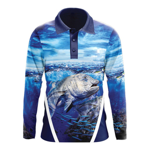 Camisetas Polo de Pesca para Hombre, Hechas a Medida, de Alta Calidad, Impermeables, Transpirables, 100% Poliéster, Tallas Grandes, Impresión Digital, Secado Rápido, Manga Larga - Product Image 2