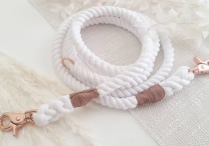 Hands-Free White Cotton Dog Rope <b>Leash</b> - Product Image 2