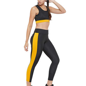 Comfortable Yoga Set Wear Workout Women Set Activewear 2 Piece Elastic Waist Yoga <b>Leggings</b> and Bra Set with Customized Design - Product Image 1
